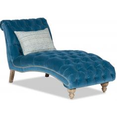 SETTEES, CHAISE, BENCHES Peacock blue chaise lounge