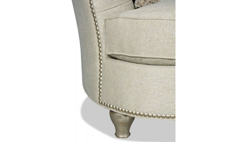 SOFA, COUCH & LOVESEAT Modern style curved back white sofa