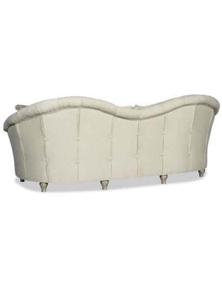SOFA, COUCH & LOVESEAT Modern style curved back white sofa