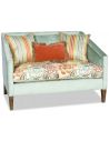 SETTEES, CHAISE, BENCHES Elegant light blue settee