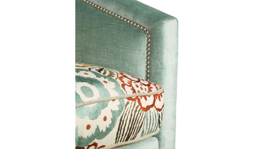 SETTEES, CHAISE, BENCHES Elegant light blue settee