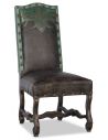 Dining Chairs Western style leather dining room chair