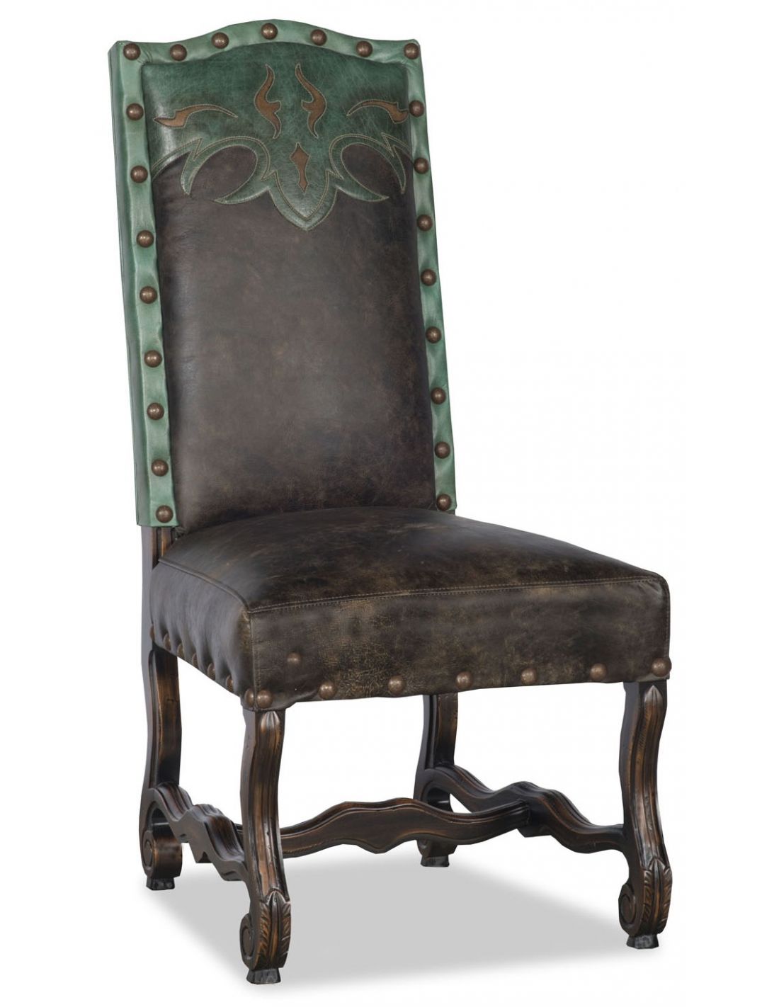 Western Style Leather Dining Room Chair, Western Style Leather Chairs