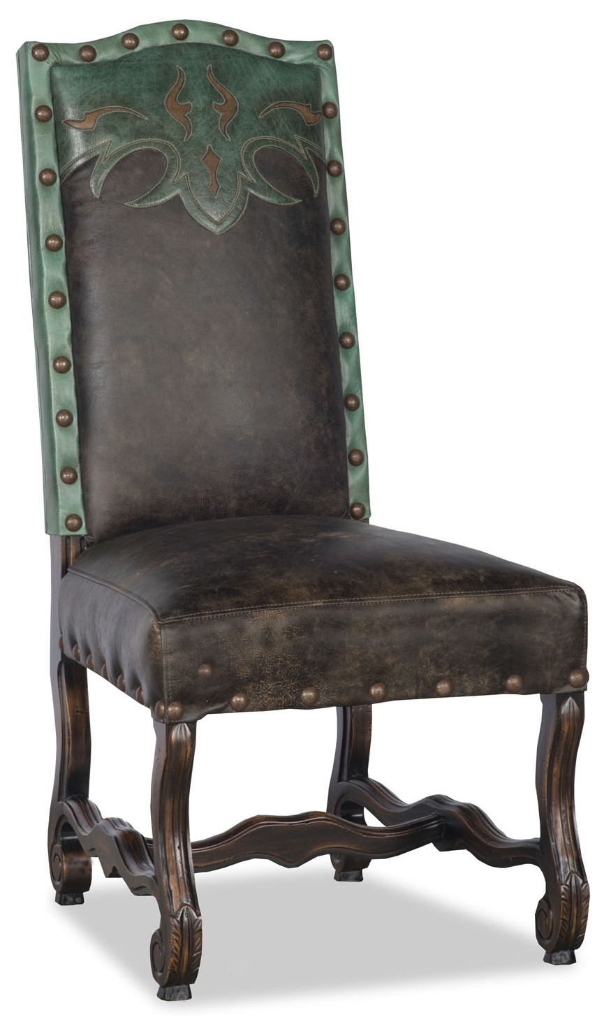 Western Style Leather Dining Room Chair, Western Style Dining Room Chairs
