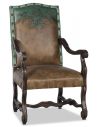 Dining Chairs Western style leather dining room chair with arms