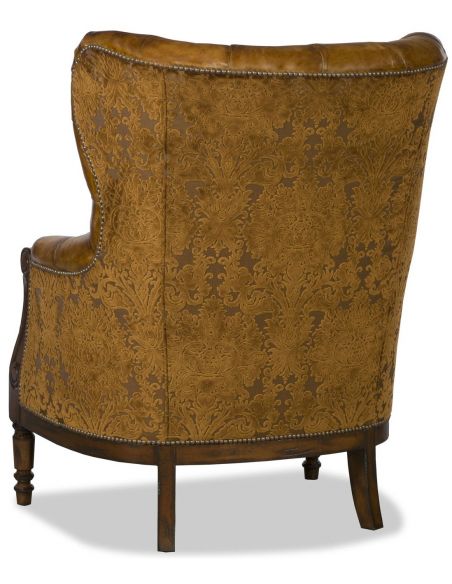 CHAIRS, Leather, Upholstered, Accent Gorgeous lush leather armchair with tufted details