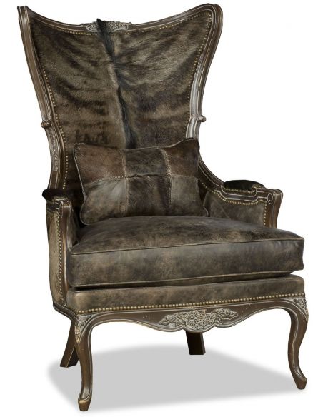Stunning western style wing backed chair