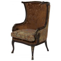 CHAIRS, Leather, Upholstered, Accent Eclectic accent chair