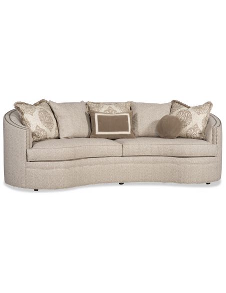 Elegant sofa in a chic herringbone fabric