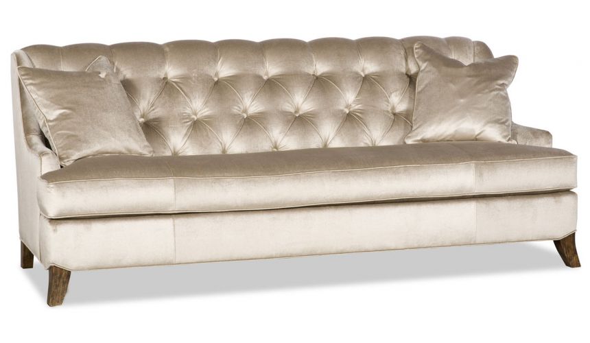 SOFA, COUCH & LOVESEAT Sofa with clean modern lines, beautiful tufted details