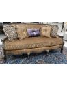Luxury Leather & Upholstered Furniture 22 Victorian style sofa with a black and gold color theme.