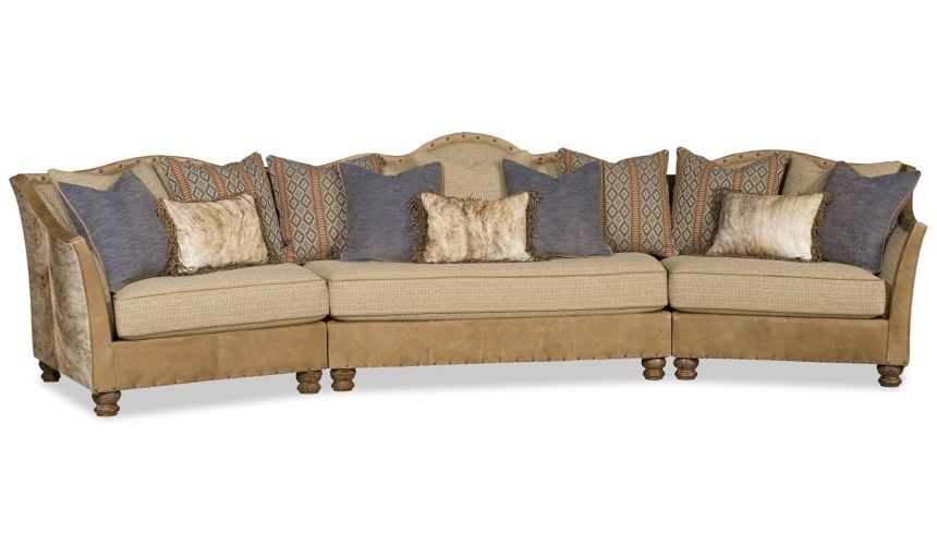 SECTIONALS - Leather & High End Upholstered Furniture Grand sectional of western influence