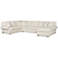 SECTIONALS - Leather & High End Upholstered Furniture Large modern style sectional with chaise