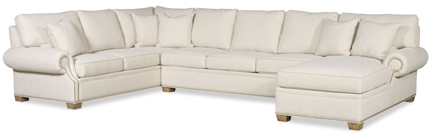 SECTIONALS - Leather & High End Upholstered Furniture Large modern style sectional with chaise