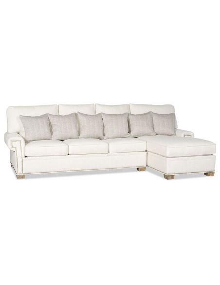 Long and straight sectional with chaise