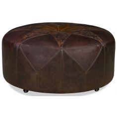 OTTOMANS Leather starburst ottoman