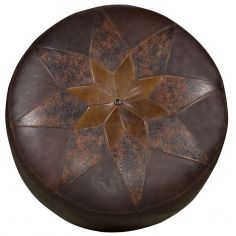 OTTOMANS Leather starburst ottoman 2