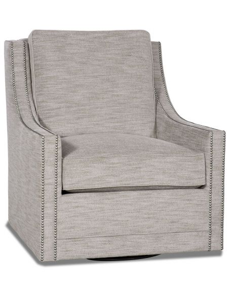Gunmetal grey swivel armchair