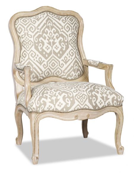 Elegant ikat armchair