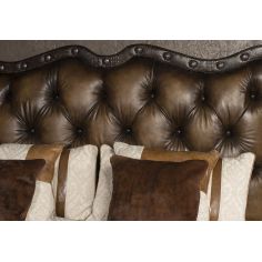 Queen and King Sized Beds 1 Luxury leather bed with eye catching western styling 2