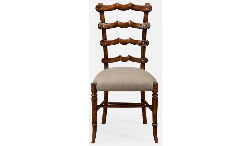 Dining Chairs Walnut ladderback side chair
