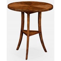 Walnut country lamp table
