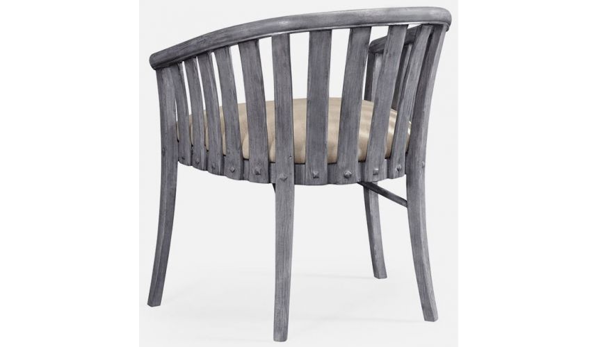 Dining Chairs Dark grey tub chair