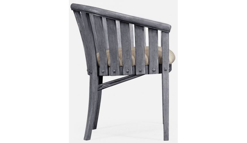 Dining Chairs Dark grey tub chair