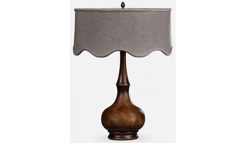 Table Lamps Rustic walnut table lamp
