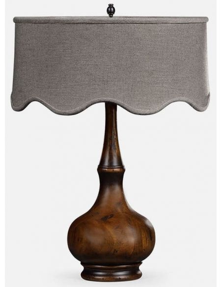 Table Lamps Rustic walnut table lamp