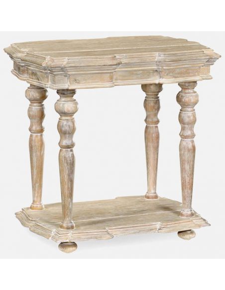 Limed acacia side table