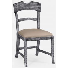 Dining Chairs Antique dark grey side chair