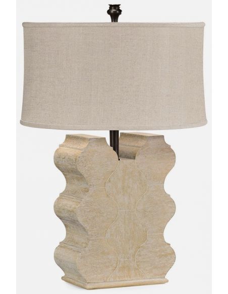 Table Lamps Limed wood table lamp