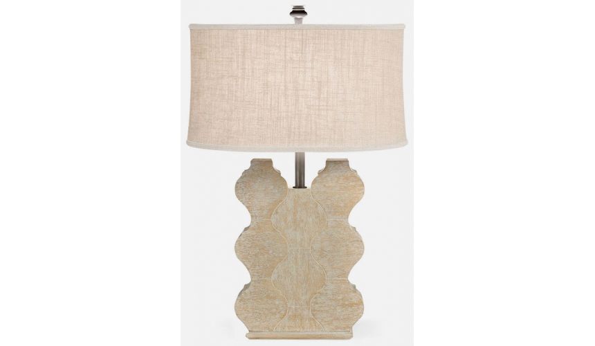 Table Lamps Limed wood table lamp