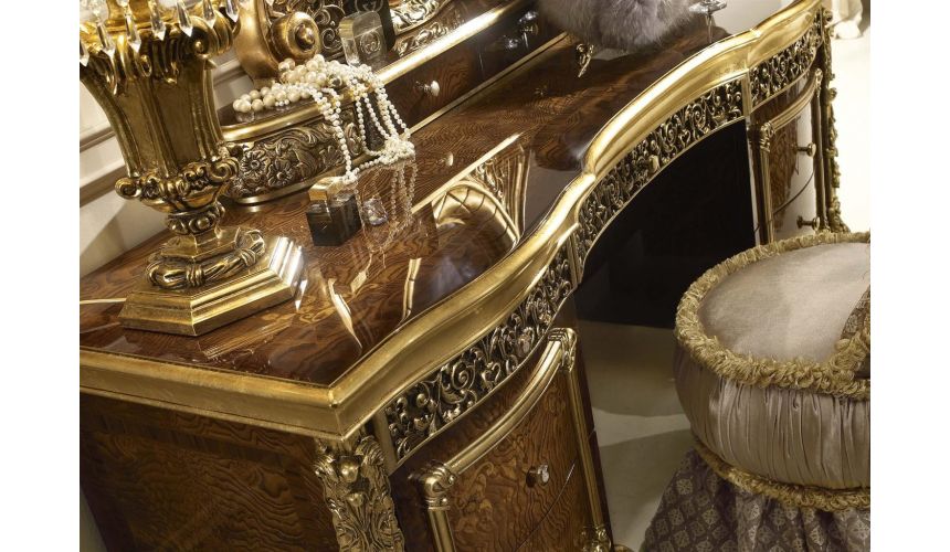 Dressing Vanities & Furnishings Luxury makeup vanity with mirror fit for a true queen or princess.