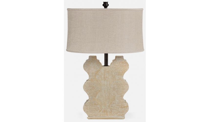 Table Lamps Limed wood table lamp