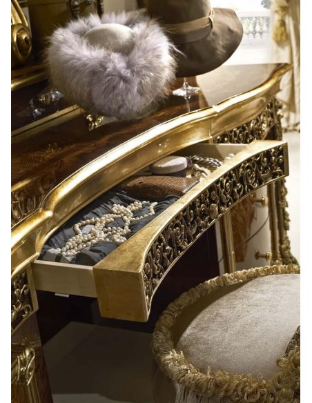 Dressing Vanities & Furnishings Luxury makeup vanity with mirror fit for a true queen or princess.