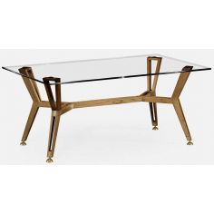 Midcentury style rectangular oak coffee table