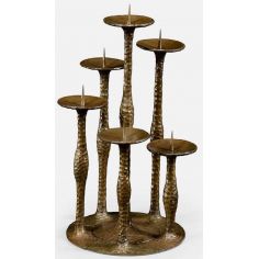 Decorative Accessories Textured six branch candlestick