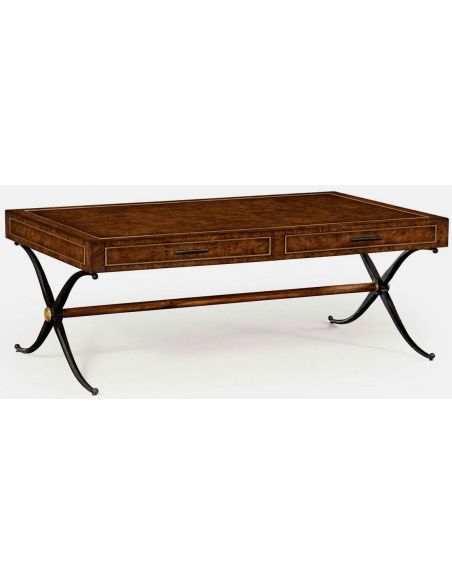 Hammered iron coffee table