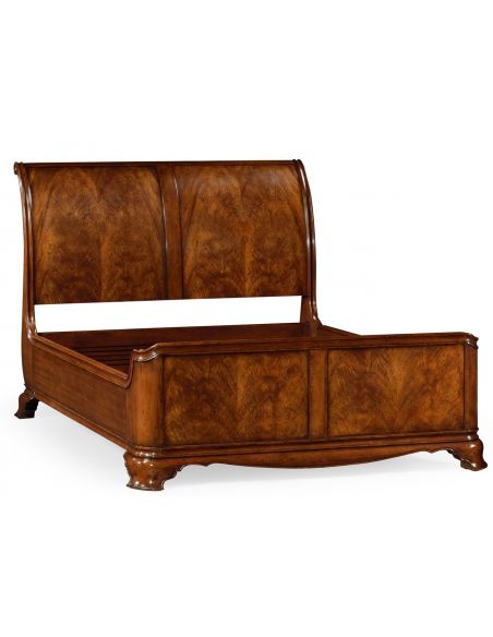 BEDS - Queen, King & California King Sizes King Size Walnut Sleigh bed