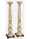 Decorative Accessories Rustic Walnut tall candlesticks