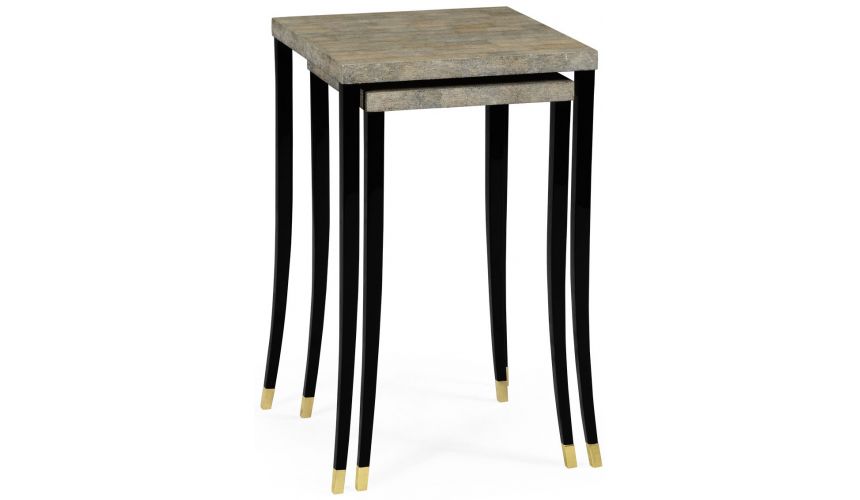 TABLES - SIDE, LAMP & BEDSIDE Eggshell inlay nesting tables