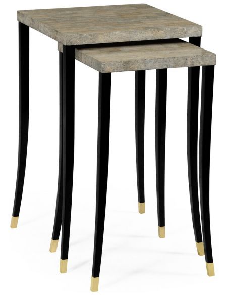 TABLES - SIDE, LAMP & BEDSIDE Eggshell inlay nesting tables