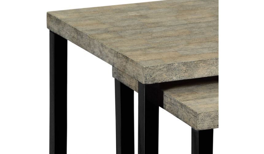 TABLES - SIDE, LAMP & BEDSIDE Eggshell inlay nesting tables