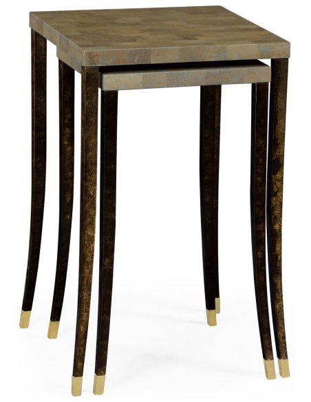 TABLES - SIDE, LAMP & BEDSIDE Eggshell inlay nesting tables