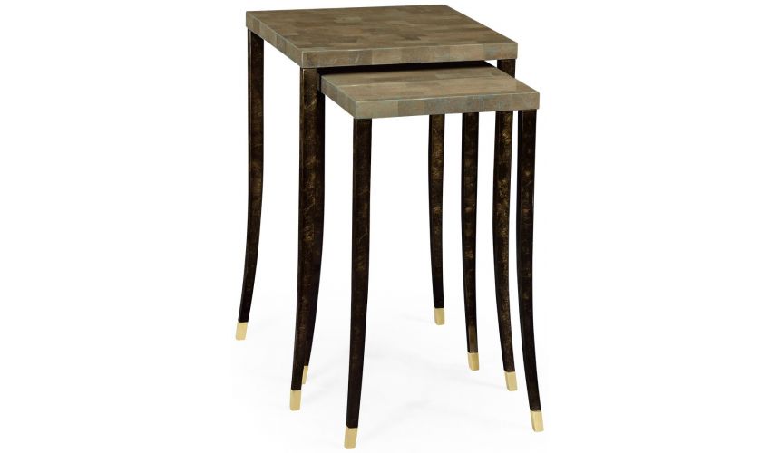 TABLES - SIDE, LAMP & BEDSIDE Eggshell inlay nesting tables