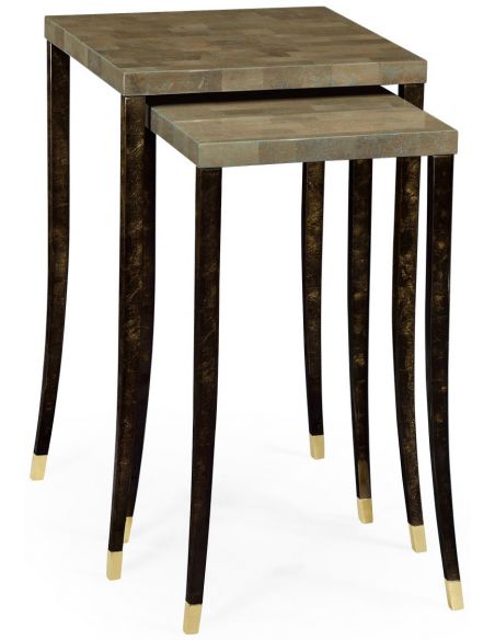 TABLES - SIDE, LAMP & BEDSIDE Eggshell inlay nesting tables