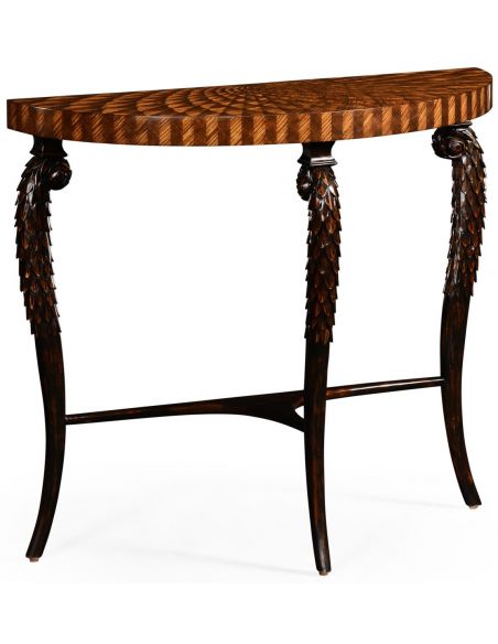 Inlay hand carved console