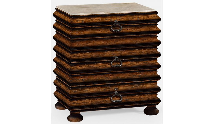 Chest of Drawers Rustic walnut chest of drawer